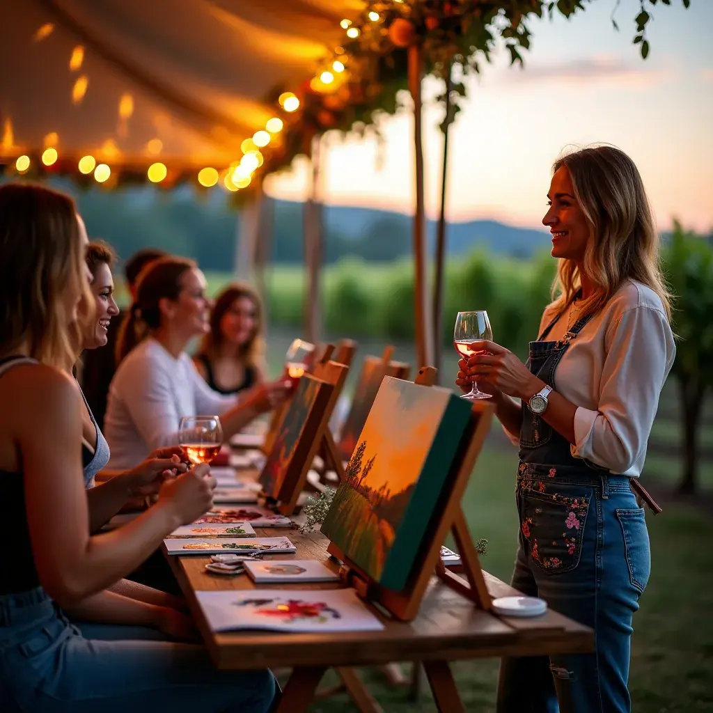 Экскурсия по винодельне с гидом, рассказывающим о процессе производства.